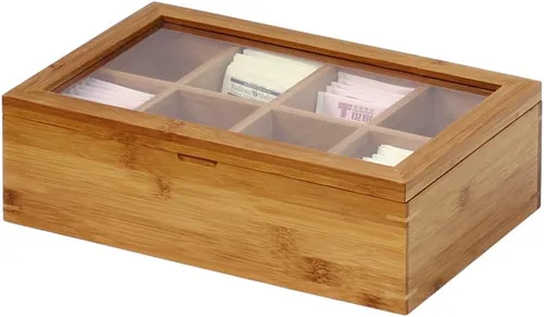 Vista 4 de Oceanstar - TB1323 Oceanstar Caja de té de bambú, 12 pulgadas, natural