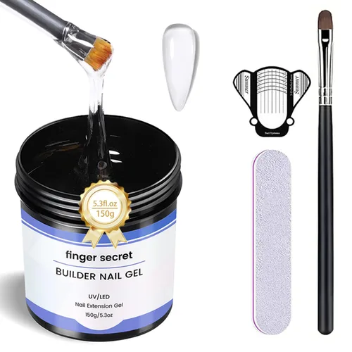 Vista 16 de Gel constructor de gel duro para uñas de larga duración fuerte mano desnuda 3D escultura para extensión de uñas 4oz