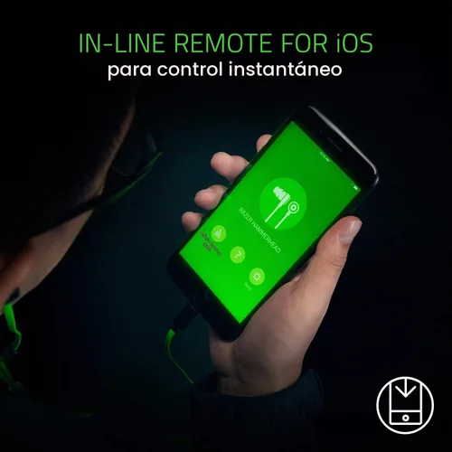 Vista 7 de Razer audífonos cabeza de martillo iOS Verde