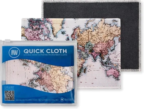 Vista 11 de Microfiber Wholesale Paños de limpieza rápida para gafas, 8 x 8, astrología, paquete de 1 con funda, limpiador de lentes de doble cara para lentes