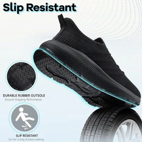 Vista 4 de Non Slip Work Shoes for Women Slip Resistant Work Shoes for Womens Slip On Waterproof Sneakers Water Resistant Zapatos Trabajo Kitchen Chef Shoe
