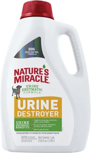 Vista 12 de Nature's Miracle Destructor de orina de perros, fórmula enzimática de orina, con vertido, 32 onzas (P-96999)