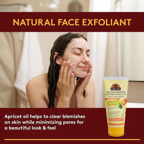 Vista 2 de OKAY Oil Control Exfoliante facial – Exfoliante facial, exfoliante facial para mujeres y hombres, hidratante e iluminador, deja la piel suave