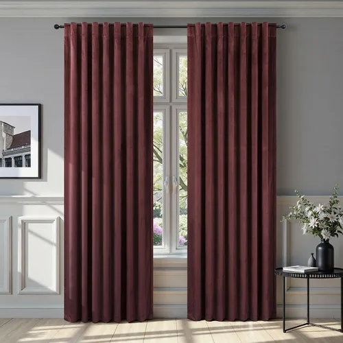 Vista 20 de Cortinas de terciopelo opacas para oscurecer la habitación de 63 pulgadas de largo para sala de estar, comedor, 2 paneles, privacidad pesada