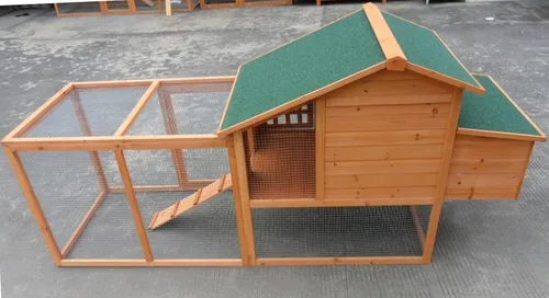 Vista 7 de Deluxe – Casa gallinero grande de madera para patio trasero, para 3 a 5 pollos, con caja de nido