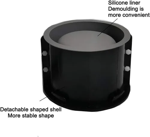 Vista 8 de Molde de silicona para maceteros – Molde para macetas de bricolaje, molde de silicona redondo de hormigón grande, maceta para moldes de concreto