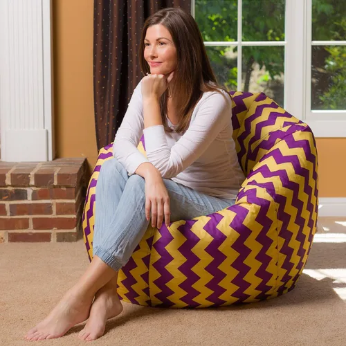 Vista 5 de Silla Puff Grande y Cómoda: Sillones Puff Posh Grandes con Funda Extraíble para Niños, Adolescentes y Adultos - Muebles de Tela de Poliéster