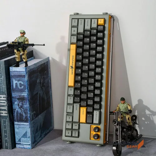 Vista 2 de Shurikey - Teclado mecánico para juegos con interruptor Varmilo EC V2 Moxa retroiluminación LED blanca teclado inalámbrico y Bluetooth para Windows