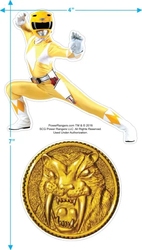 Vista 3 de Power Rangers Yellow Ranger Mask T Shirt & Stickers