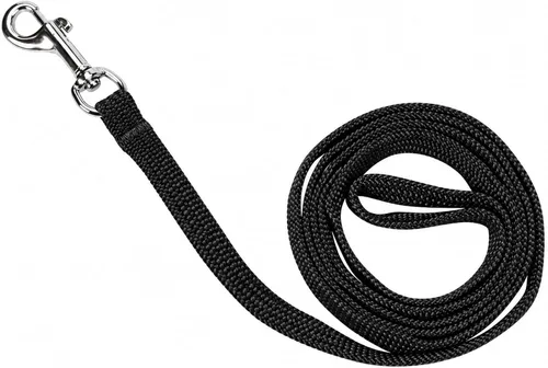 Vista 2 de Resco Correa trenzada para entrenamiento de perros, correa antideslizante de nailon de 48 pulgadas, fabricada en Estados Unidos, color negro