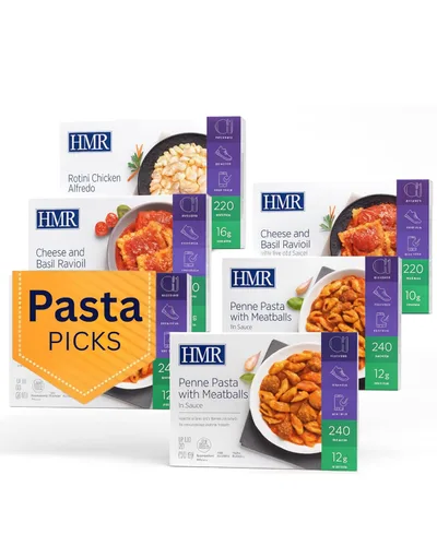 Vista 9 de HMR Entrees Meals - Paquete variado de 5 comidas prefabricadas para microondas bajas en calorías para bajar de peso, cena lista para comer, incluye