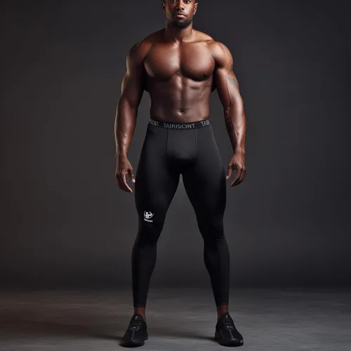 Vista 8 de TAIRISCINT Los pantalones de compresión de tela de alto rendimiento para hombre son adecuados para correr, fitness, voleibol en cuclillas, tenis.