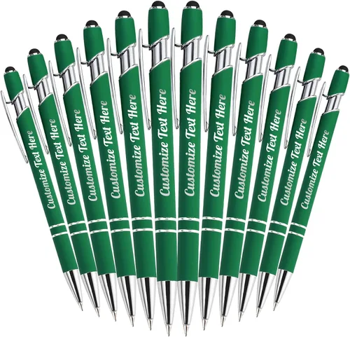 Vista 114 de Hasta 500 bolígrafos personalizados a granel con logotipo de mensaje de nombre comercial, bolígrafos grabados personalizados con lápiz óptico