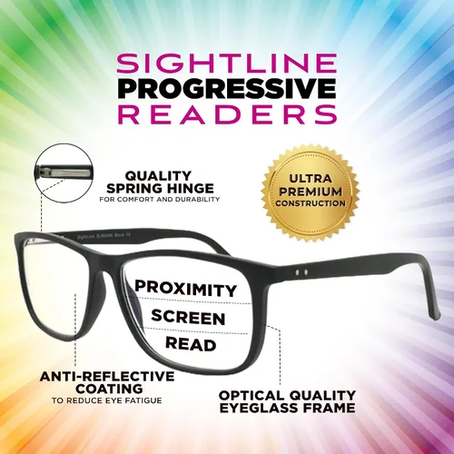 Vista 4 de Sightline 6006 - Lentes de lectura progresivos multifocal, ajuste mediano a grande