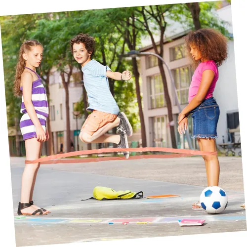 Vista 6 de NUOBESTY Banda elástica de salto para niños, cuerda de salto china, bandas elásticas de entrenamiento para niños, cuerda de goma para exteriores