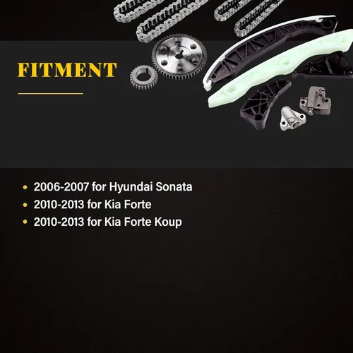 Vista 5 de OCPTY Kit de cadena de distribución compatible con Hyundai 2006-2007 para Sonata; 2010-2013 para Kia Forte/Forte Koup