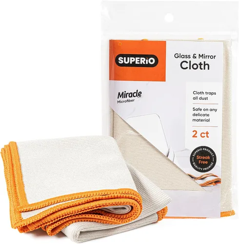 Vista 12 de Superio Vidrio de microfibra, espejo, paño de limpieza de ventana para parabrisas de automóvil, lentes de pantalla de TV, electrónica, microfibra