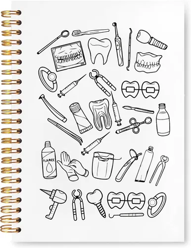 Vista 21 de Regalos para Dentistas, Cuaderno Diario, Regalos para Asistente de Higiene Dental y Oficina para Mujeres, Cuaderno de Espiral de Tapa Dura 14x21 Cm