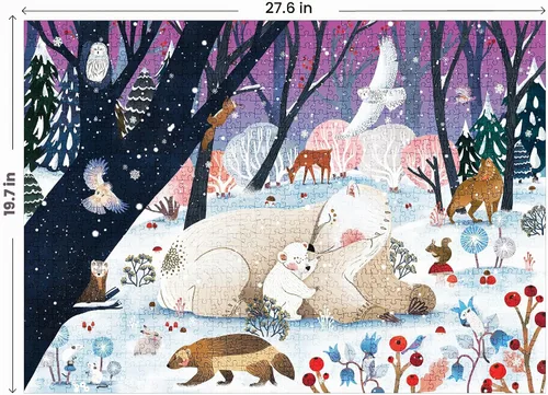 Vista 2 de Elena Essex Rompecabezas - Nevada Rompecabezas de Navidad de 1000 piezas Rompecabezas para adultos de 1000 piezas Vacaciones Snow Polar Bear