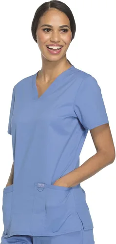 Vista 4 de Workwear Revolution Mujeres Scrubs Top V-cuello WW620
