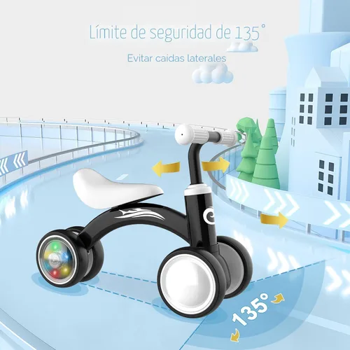 Vista 4 de Gamfeiny Colorful Lighting Baby Balance Bike Toys for 1 Year Old Boy Girl Gifts, 10-36 Month Toddler Balance Bike, No Pedal 4 Silence Wheels & Soft