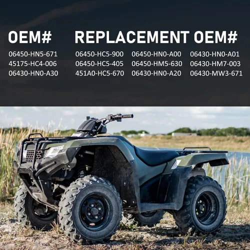 Vista 6 de Kit de zapatas de freno delanteras y traseras para Honda Foreman 400 Foreman 450 Rancher 350 Rancher 400, OEM# 06450-HN5-671 45175-HC4-006