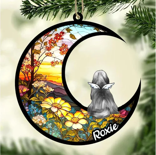 Vista 99 de LOVELYPOD Adorno de Navidad personalizado para perro Basset Hound (marrón) Basset Hound (marrón) adorno para atrapasoles de perro, razas de perros