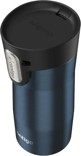Vista 3 de Contigo AUTOSEAL West Loop - Taza de viaje de acero inoxidable aislada al vacío con tapa fácil de limpiar, 12 onzas, arándano