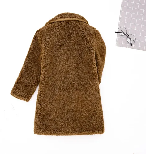 Vista 3 de Chaqueta de forro polar para niñas, camisa con botones para bebé, trajes de otoño para bebé, suéter de bebé