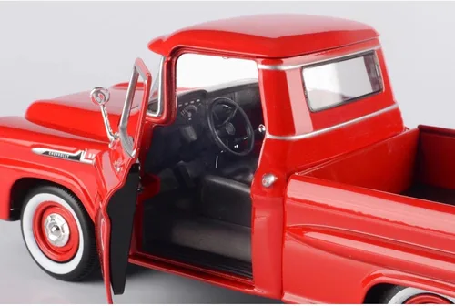Vista 5 de Motor Max 1:24 W/B American Classics 1958 Chevrolet Apache Fleet Side Pickup Camión Diecast para niños unisex