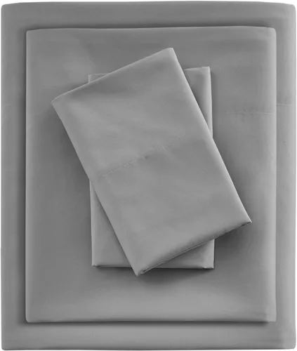 Vista 2 de Sleep Philosophy Smart Cool - Juego de sábanas refrescantes de 3 piezas de microfibra transpirable que absorbe la humedad, tamaño individual