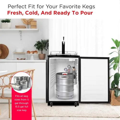 Vista 6 de Frigidaire EFRB200 Barra de cerveza Kegerator de acero inoxidable de 6.1 pies cúbicos