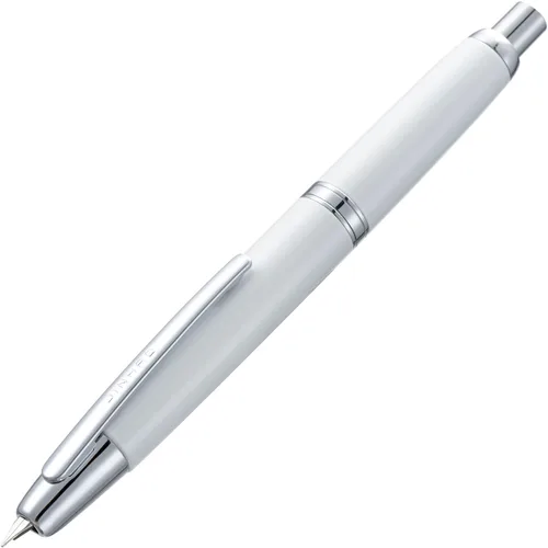 Vista 27 de Jinhao 10 Press Pluma estilográfica con caja, punta mediana retráctil de oro mate cepillado con juego de convertidor de tinta (clip dorado)
