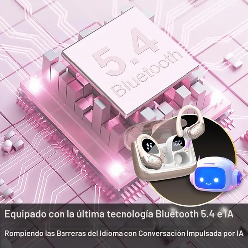 Vista 8 de Auriculares de traducción AI en tiempo real, traductor de 164 idiomas 3 en 1 Bluetooth 5.4 con 6 modos de traducción, auriculares de traductores 75H