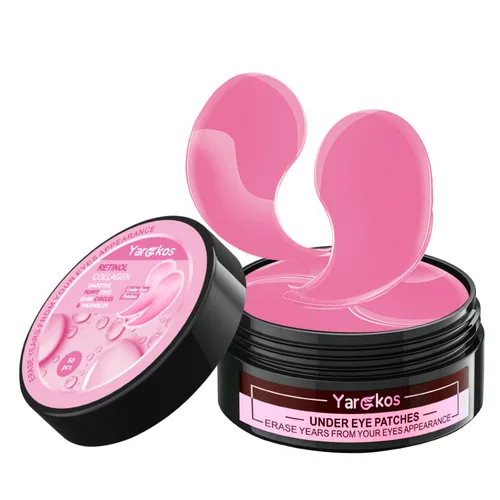 Vista 12 de 60 piezas de parches de oro de 24 K para debajo de los ojos, 30 pares de mascarillas para debajo de los ojos para ojos hinchados y tratamiento