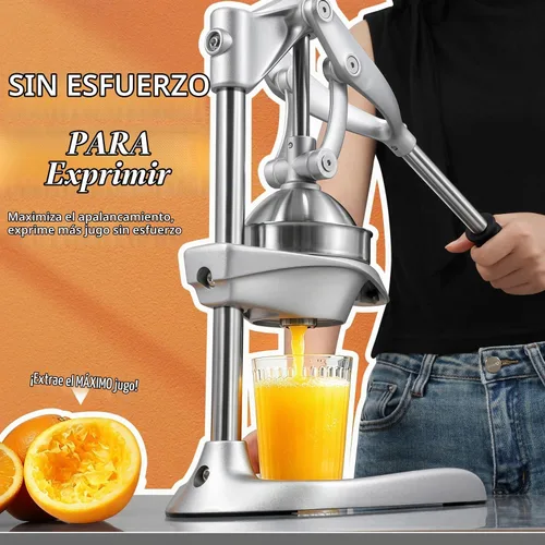 Vista 2 de Sopito Exprimidor manual, exprimidor de naranja sin esfuerzo, exprimidor de mano de acero inoxidable de seguridad profesional para cítricos, limón