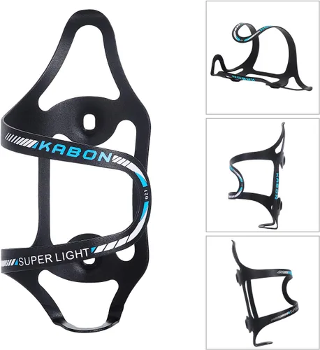 Vista 3 de KABON - Soporte para botella de agua para bicicleta, ligero, aleación de aluminio, carga lateral, soporte para botella de agua para bicicleta de Azul