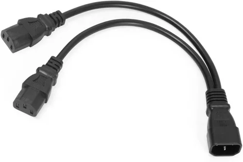 Vista 6 de Paquete de 2 cables de cable adaptador de corriente C14 a 2 x C13 para servidor UPS
