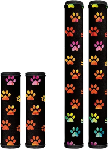 Vista 10 de Juego de 4 fundas protectoras de repuesto para manija de puerta de refrigerador con temática de té de la tarde para microondas, horno, refrigerador