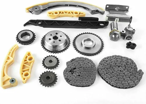 Vista 3 de Kit de cadena de distribución con carril guía tensor, piñón de manivela, piñón de eje de equilibrio para 2.0L 2.2L 2.4L GM Buick Chevy GMC Pontiac