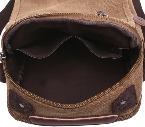 Vista 6 de mygreen Pequeño bolso cruzado de lona para el hombro, bolso de mensajero, bolso de trabajo