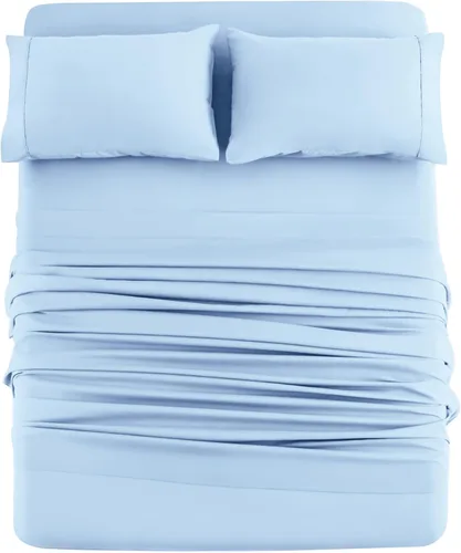 Vista 24 de Mohap Juego de sábanas de 3 piezas, microfibra cepillada de 1800 hilos - Ropa de cama lujosa, suave y transpirable para todas las estaciones