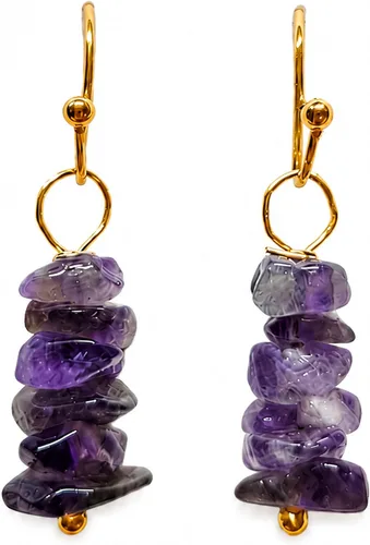 Vista 17 de Natural Gemstone Chip Drop & Dangle Earrings for Women - Small, Lightweight