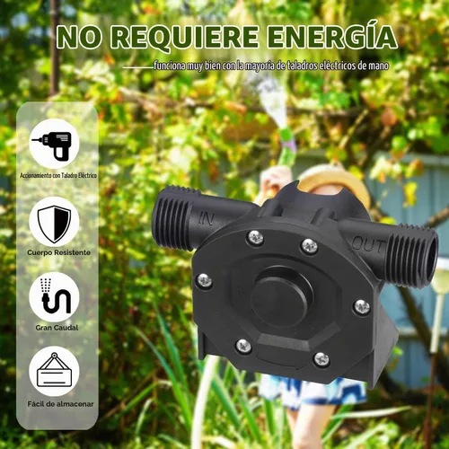 Vista 2 de TRUPOW Mini kit de bomba de taladro de transferencia de agua manual con manguera de agua y manguera de aceite para transferencia de líquidos
