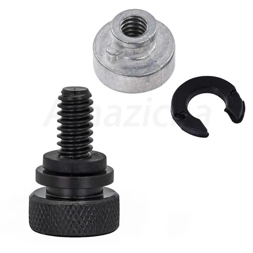 Vista 3 de Amazicha Kit de montaje de tuerca de tornillo de acero inoxidable negro compatible con Harley Davidson Touring Sportster Softail Dyna 1996-2026