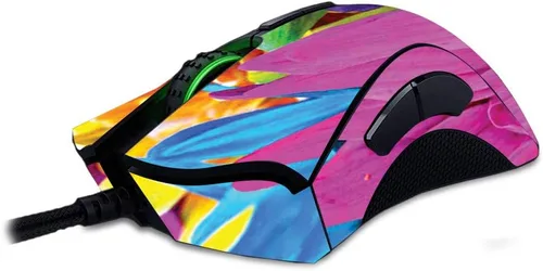 Vista 6 de MightySkins Skin compatible con Razer Deathadder Elite - Blue Petals Funda protectora de vinilo duradera y única Fácil de aplicar, quitar