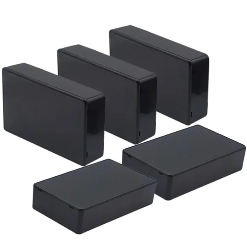 Vista 9 de Zulkit 12 cajas de proyecto de plástico ABS para proyectos eléctricos, caja de conexiones de energía, color negro, 1.97 x 1.10 x 0.59 pulgadas 12