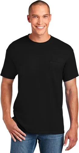 Vista 2 de Fruit of the Loom Camiseta de cuello redondo con bolsillo para hombre (paquete de 4)