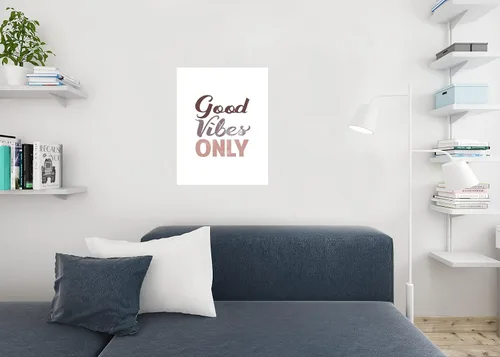 Vista 4 de Póster artístico para decoración de pared Good Vibes Only Cool 24x36