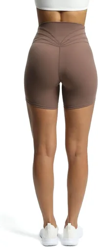 Vista 7 de Aoxjox Trinity - Pantalones cortos de ciclismo para mujer, cintura cruzada, cintura cruzada, cintura alta, ejercicio, atletismo, gimnasio, correr